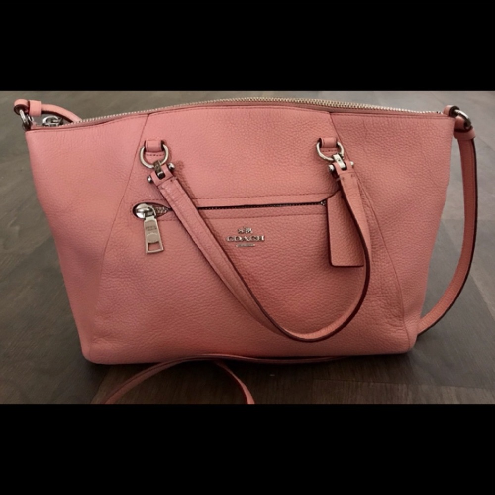 COACH Leather Cross Body Pink Purse